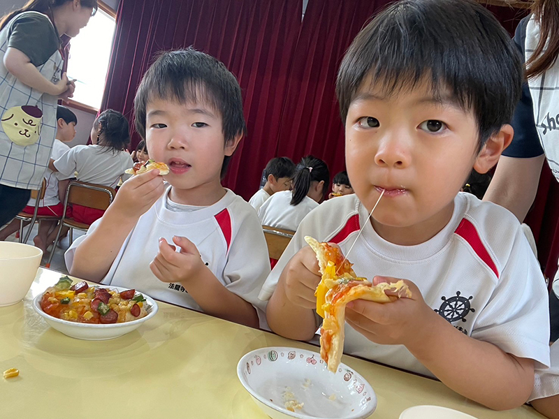 令和6年度 7月 食育活動「ピザ作り」